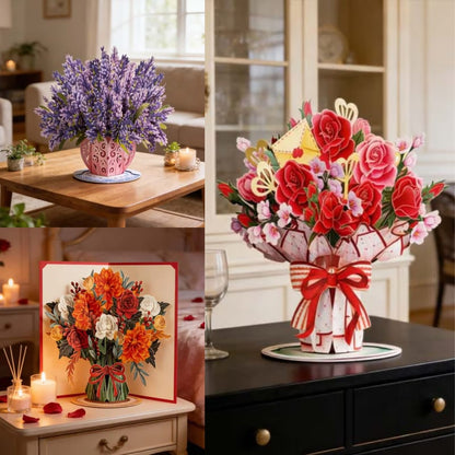 Forever-Blooming 3D Flower Pop-Up Card