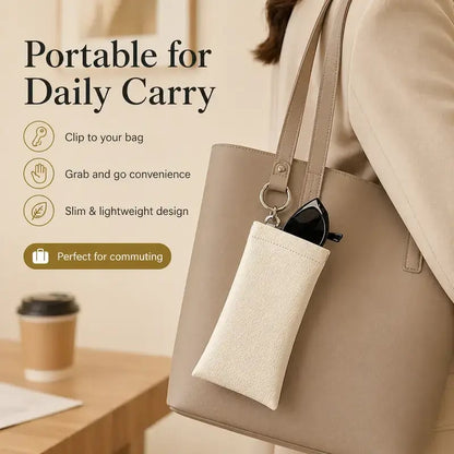 Elastic Opening PU Leather Sunglasses Pouch Soft Portable Anti Scratch Eyeglasses Storage Protective Bag