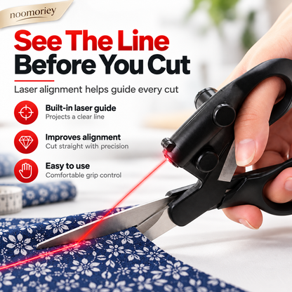 Laser Guided Sewing Scissors Multi-Purpose Scissors with Infrared Cutting Guide