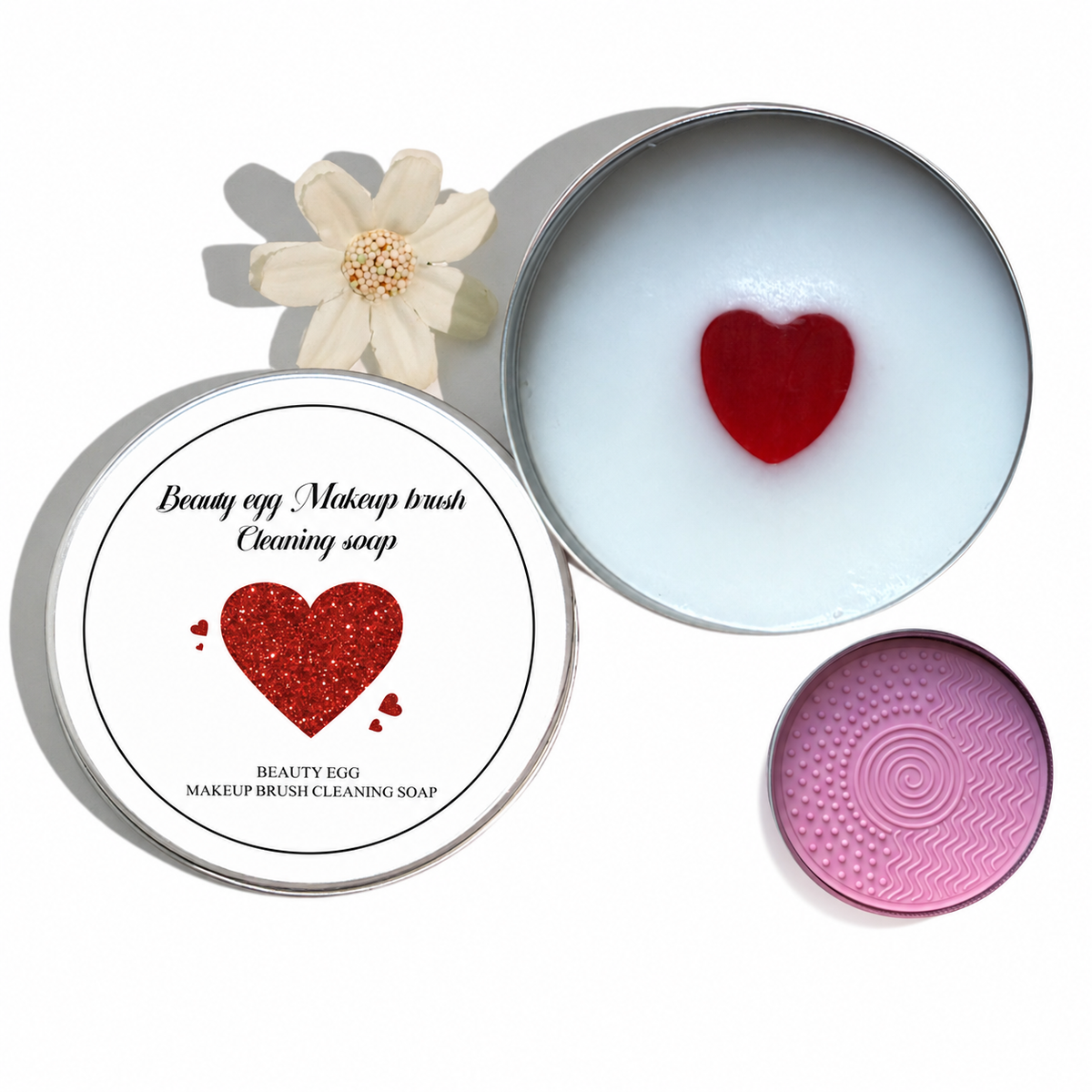 Makeup Brush Cleaning Soap with Silicone Scrub Pad | 100g