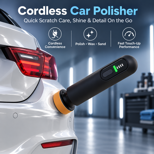 Battery-Powered Auto Buffer 12K RPM 3-in-1 Polisher, Waxer & Scratch Remover