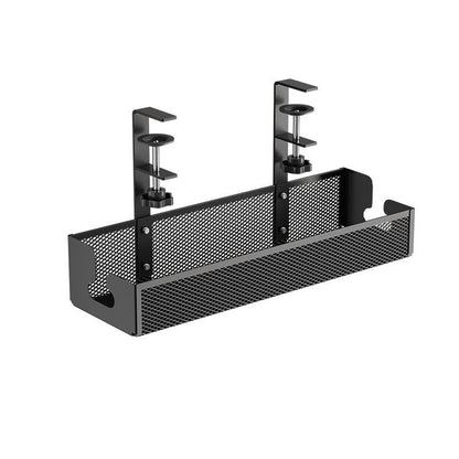 No-Drill Under Desk Cable Organizer Hide Cables & Power Strips for a Cleaner Workspace
