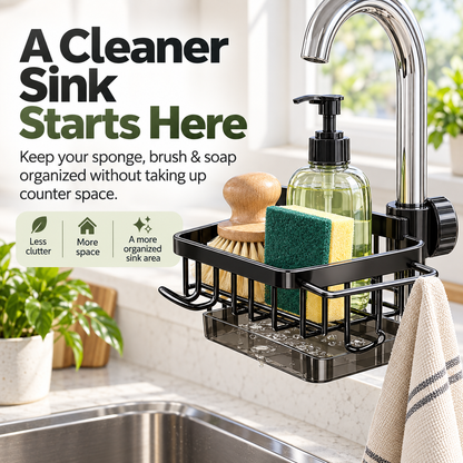 Faucet Sink Organizer Rack Keep Your Kitchen Sink Clean & Clutter-Free