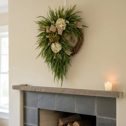 Handcrafted Rustic Hydrangea Wreath Cozy & Inviting Decor