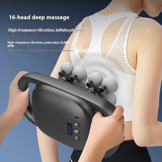Professional Electric Massager with 16 Heads Deep Relief for Neck, Back and Legs