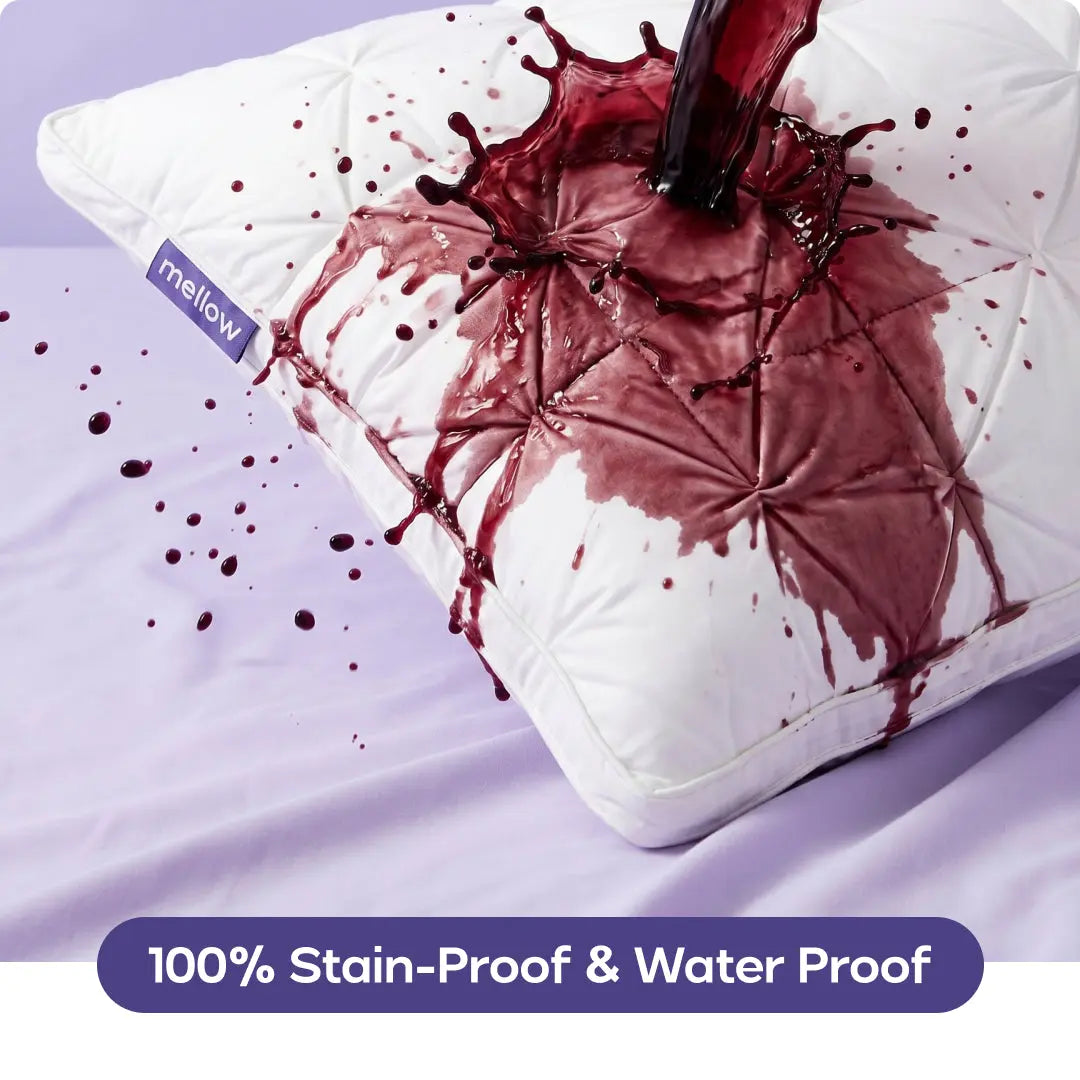 Plush breathable bed pillow in available colors