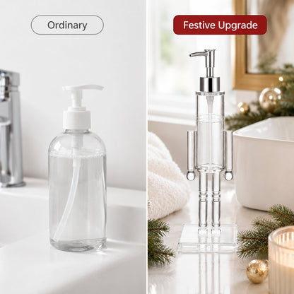 Nutcracker Soap Dispenser Festive Holiday Bathroom Decor