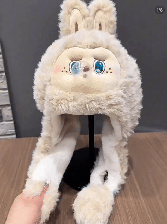 Plush Monster Hoodie Scarf