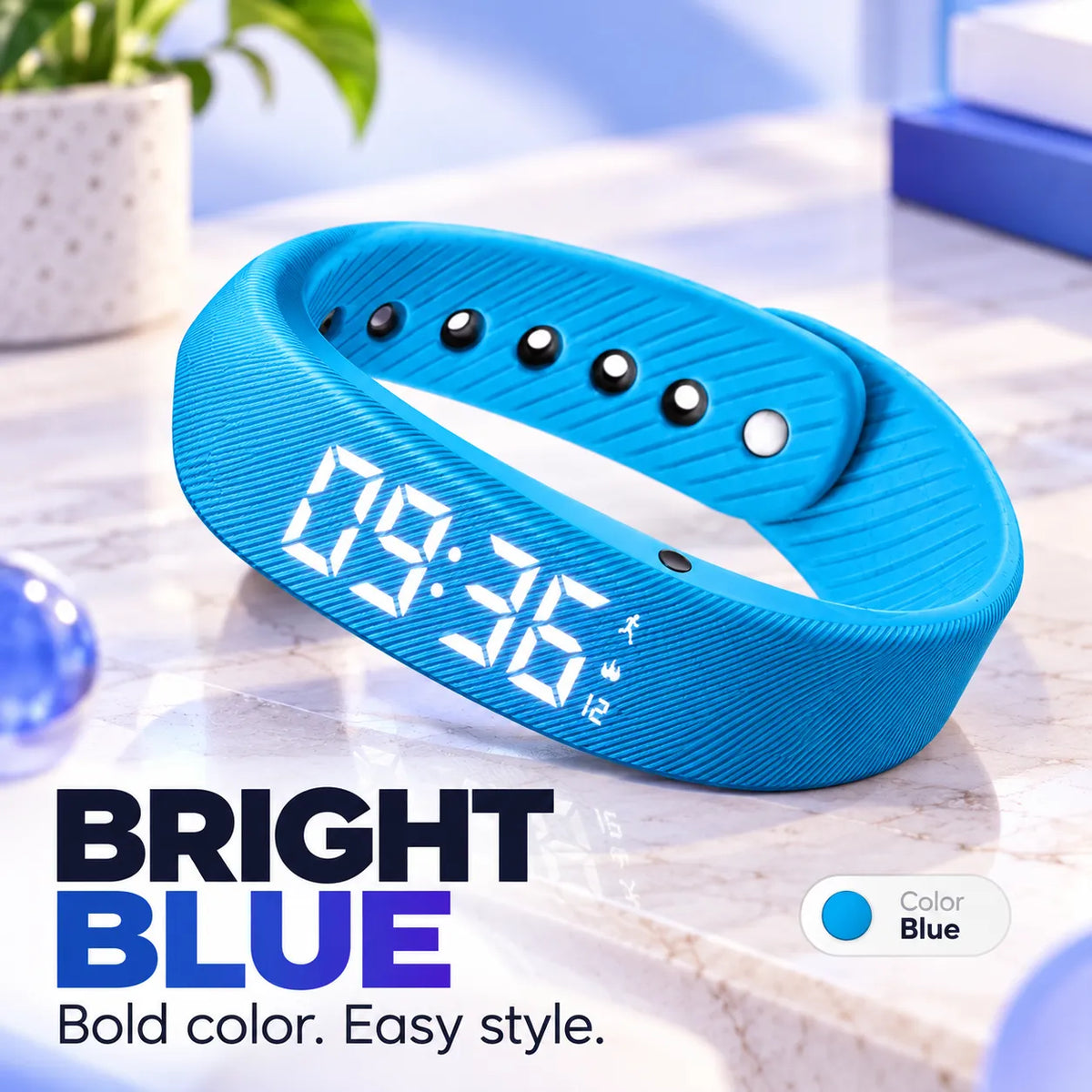 Silent Vibrating Alarm Wristband | Quiet Wake-Up & Step Tracker