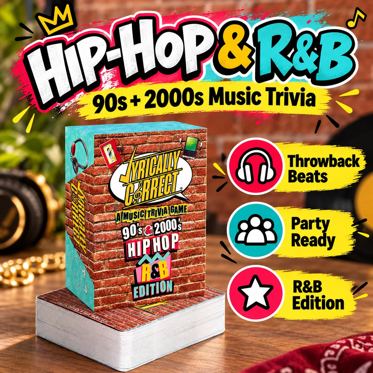 Music Trivia Card Game | 80s, 90s & 2000s Hits
