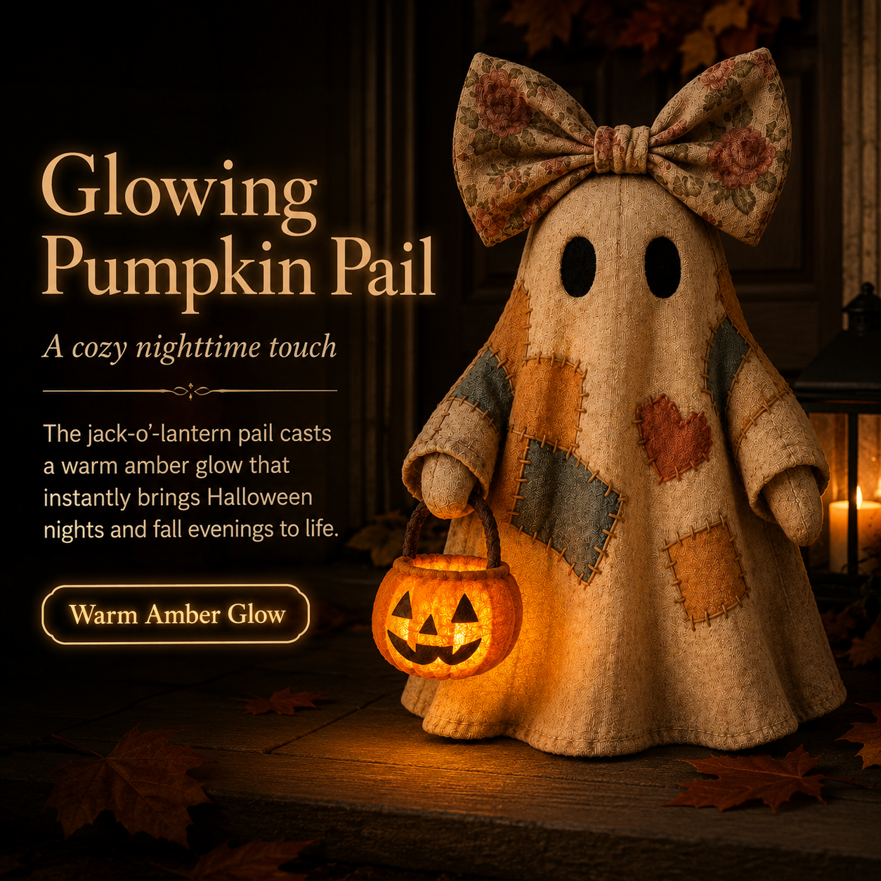 LED Pumpkin Ghost Lantern