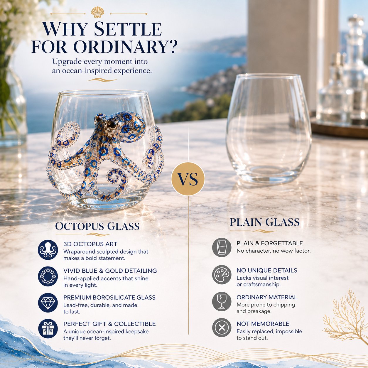 Ocean Animal Glassware Collection