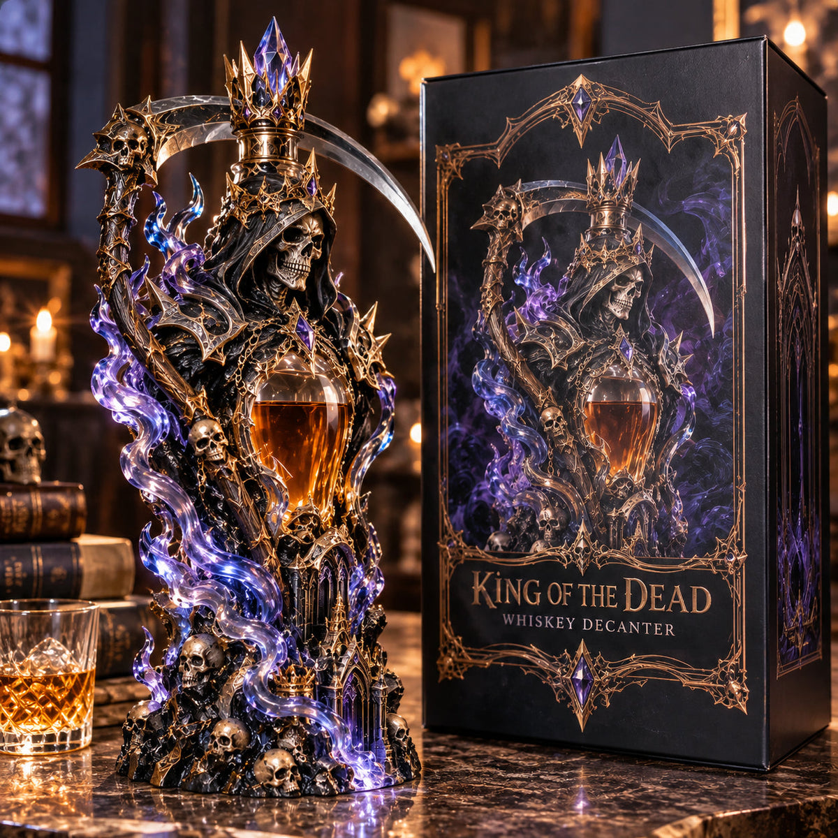King of the Dead Grim Reaper Whiskey Decanter