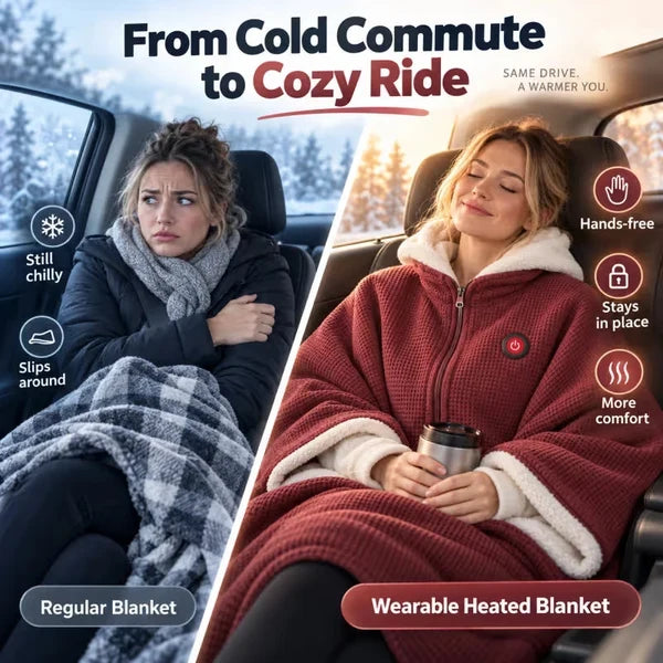 Wearable Heated Blanket for Cozy Couch & Desk Comfort