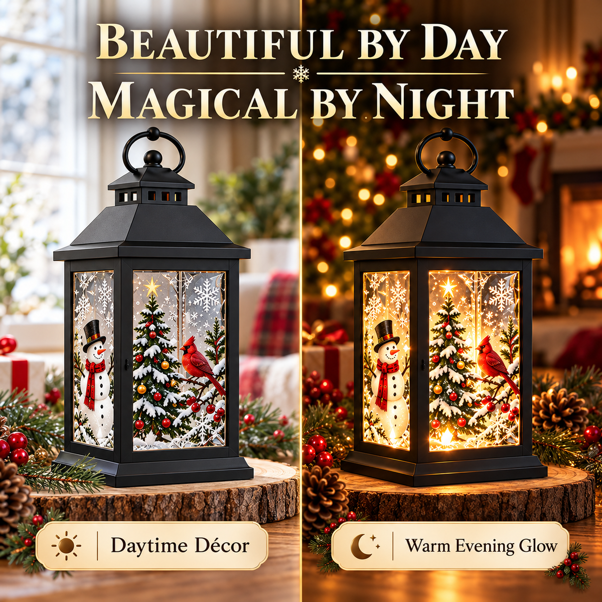 Interchangeable Crystal Lantern Light-Up Holiday D cor