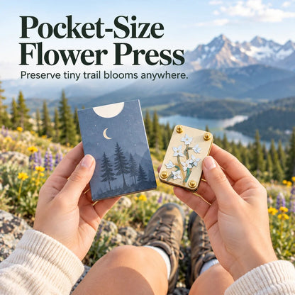 Mini Portable Flower Press | Pocket-Sized Botanical Press for Small Blooms, Petals & Keepsake Crafts