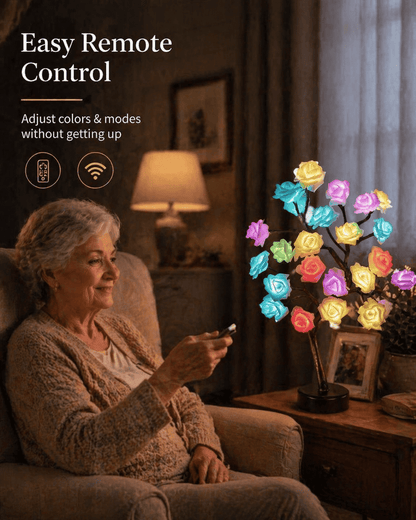 Romantic LED Rose Tree Light with Remote