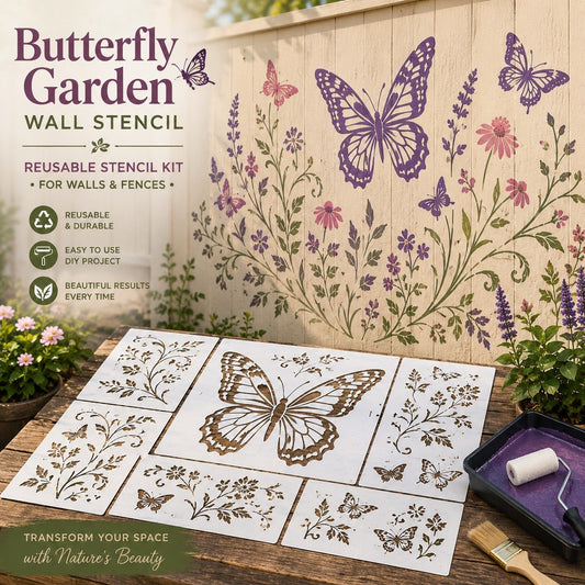 Garden Bloom Wall Stencil Kit | DIY Garden Painting Templates for Every Space