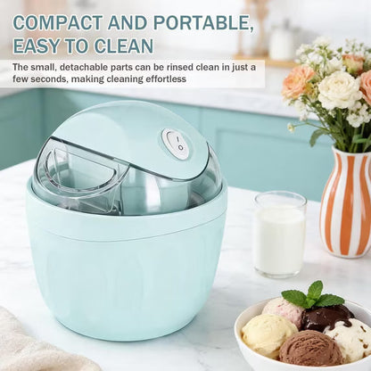 Mini Homemade Ice Cream Maker Personal Frozen Dessert Machine