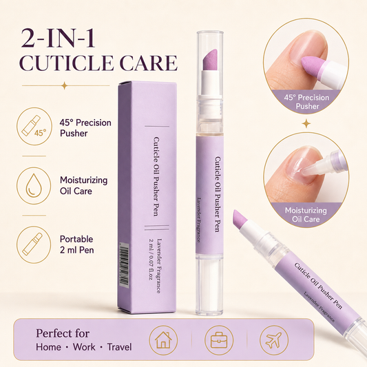 Cuticle Remover Pen Set with Cuticle Oil, Portable Cuticle Softener for Home DIY & Professional Nail Salon Manicure