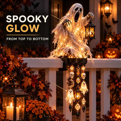 Halloween Character Glow Cascade Railing Lights Pumpkin, Witch, Ghost & Black Cat