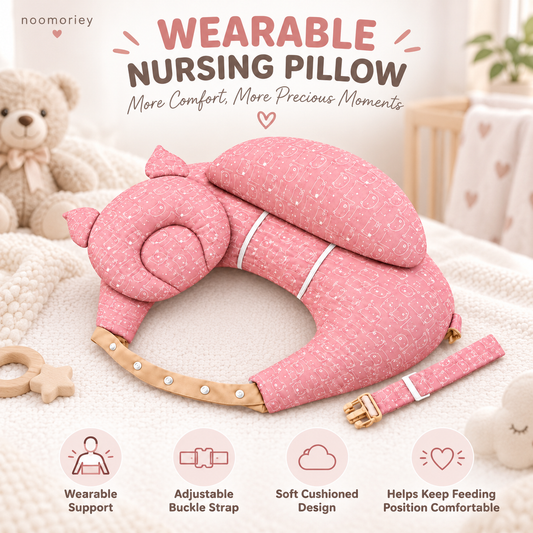 Wearable Nursing Pillow Wraparound Feeding Cushion with Adjustable Strap