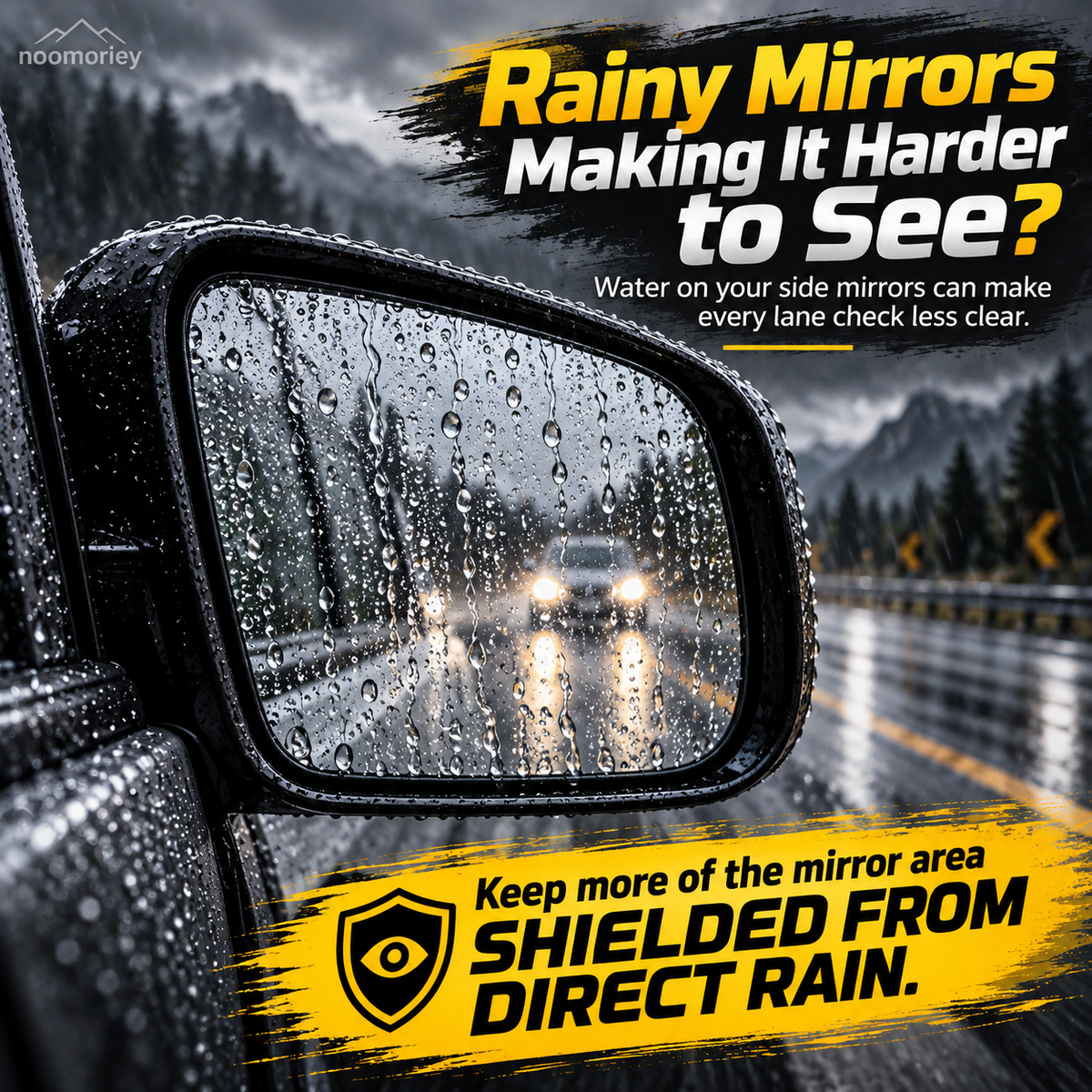 Defender 110 Side Mirror Rain Visors 2PCS Weather Guard Set