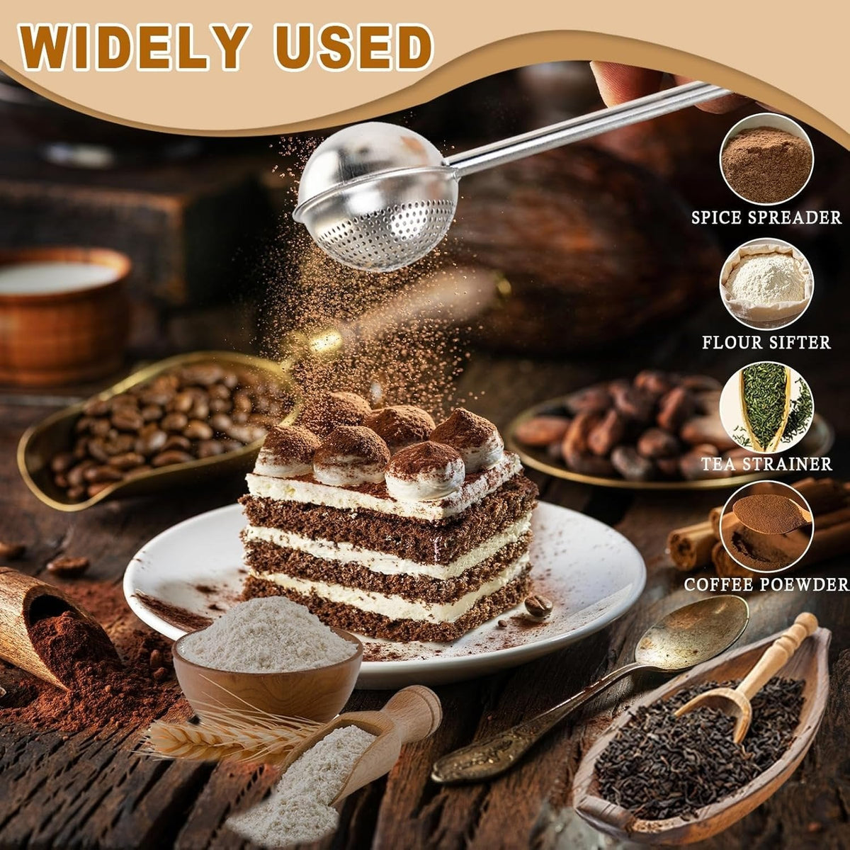 Multifunctional Stainless Steel Powder Sifter