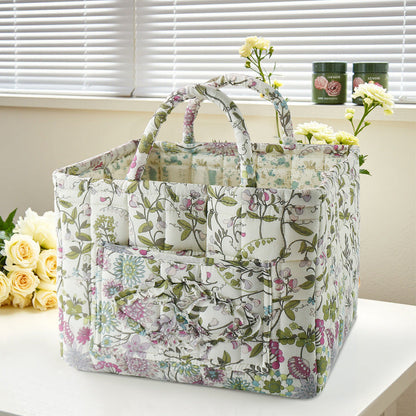 Floral Fabric Storage Basket