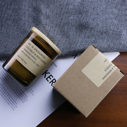 Amber Woody Scented Candle