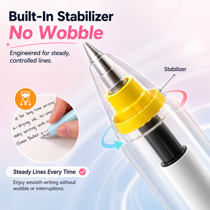 6-Color Silent Switch Gel Pen Set | Twist Between Silent & Clicky | 0.5mm Quick-Dry Smooth Writing Pens
