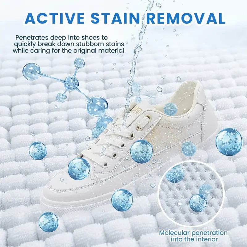 White Shoe Cleaning Cream | Waterless Stain Remover with Sponge