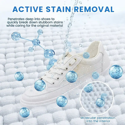 White Shoe Cleaning Cream | Waterless Stain Remover with Sponge