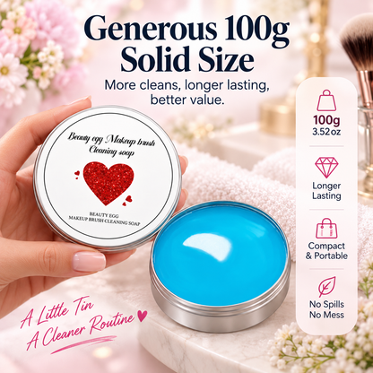 Makeup Brush Cleaning Soap with Silicone Scrub Pad | 100g