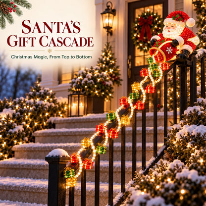 Santa Magic Gift Cascade Railing Light