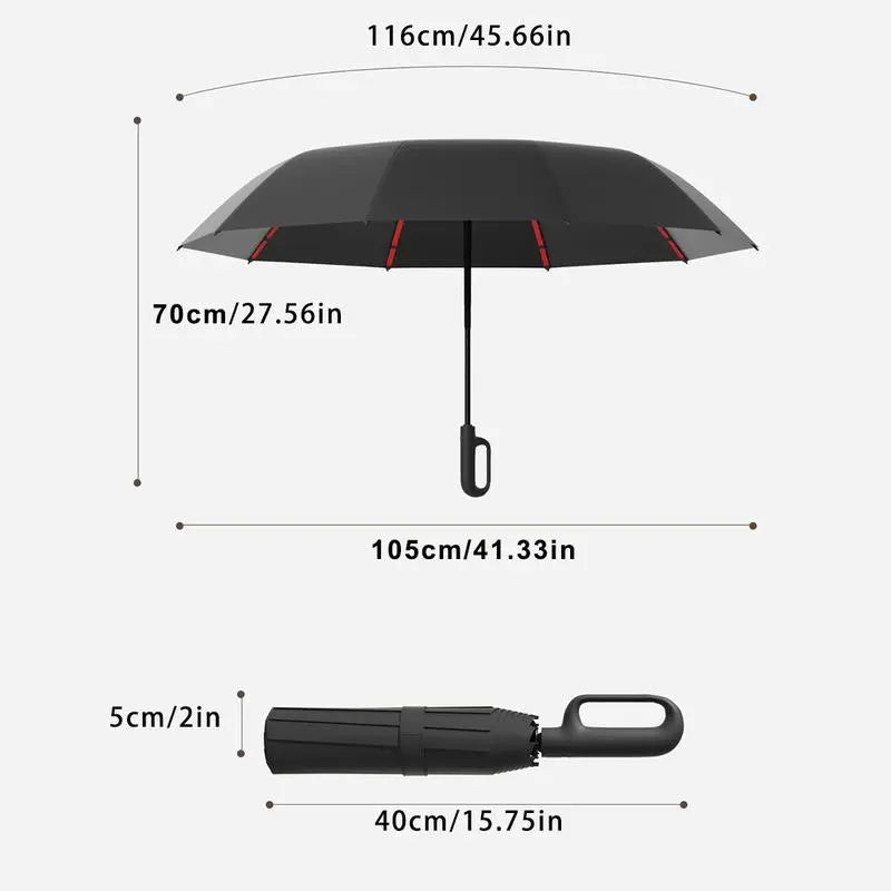Portable Automatic Folding Umbrella-Windproof Waterproof with Loop Buckle