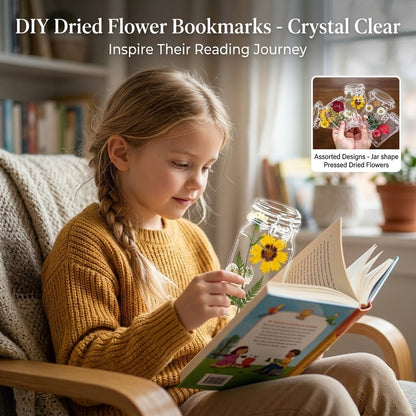 40pcs Transparent Dried Flower Bookmarks-DIY Gifts Bookmarks