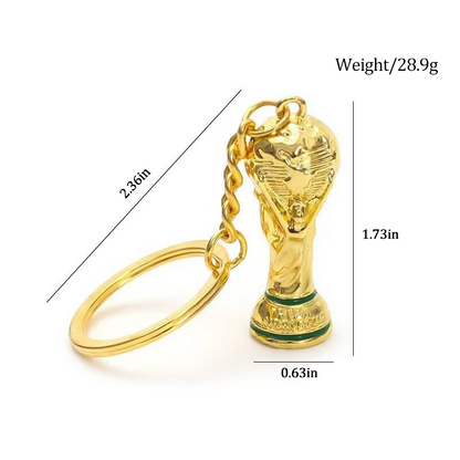 Sports Ball & Gold Trophy Keychain Set, Mini Bag Charm Pendant for Backpack, Handbag, Keys and Party Gifts