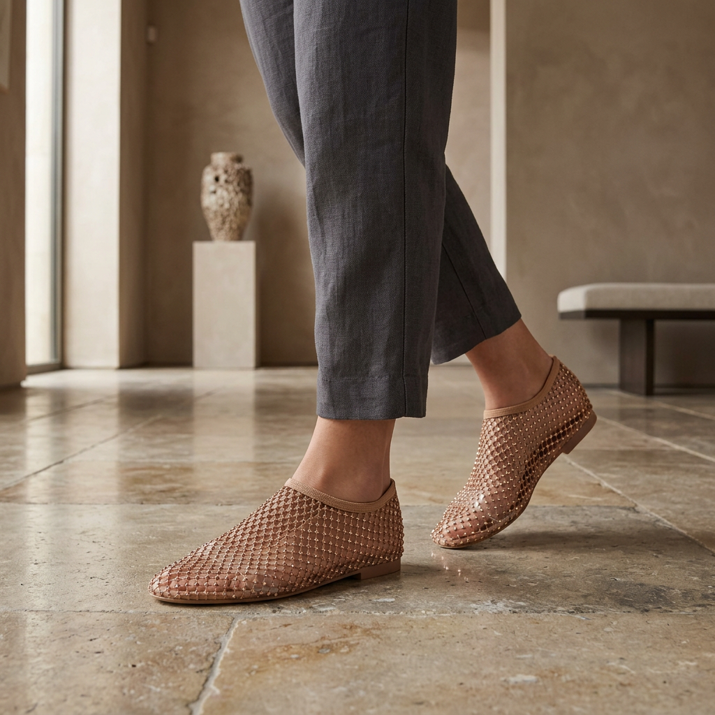 Women's Rhinestone Flat