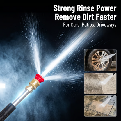 High-pressure water gun 3 interchangeable nozzles, durable aluminium alloy & powerful