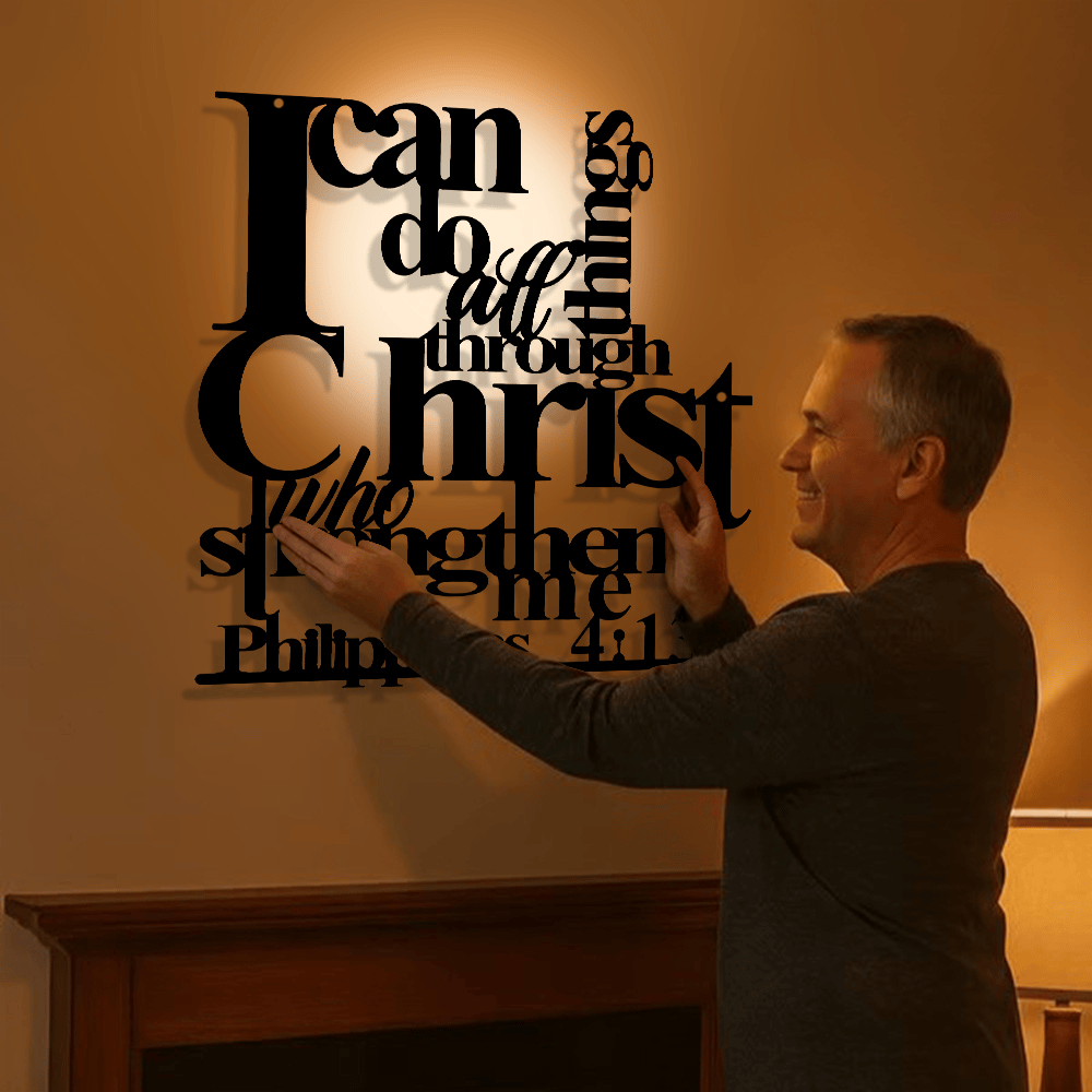 "I Can Do All Things" Philippians 4:13 Metal Wall Decor