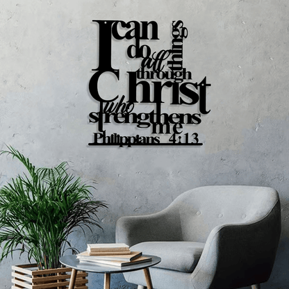 "I Can Do All Things" Philippians 4:13 Metal Wall Decor