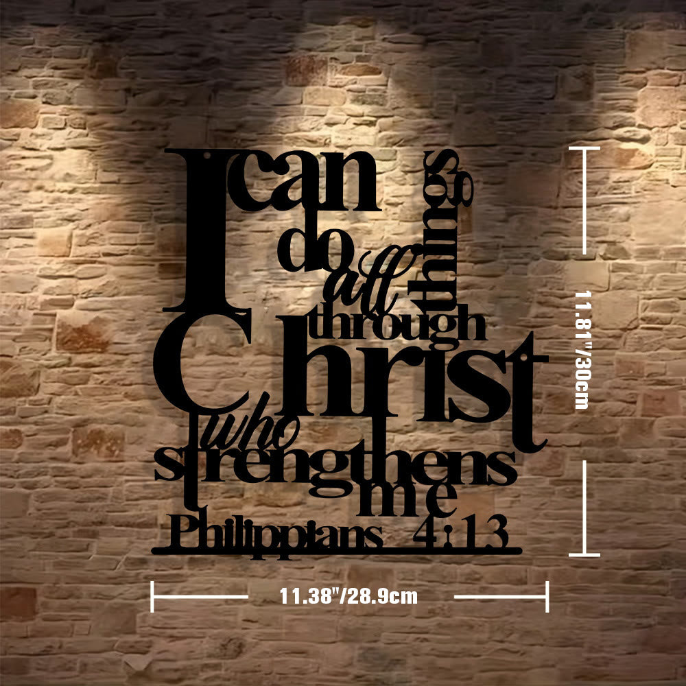 "I Can Do All Things" Philippians 4:13 Metal Wall Decor