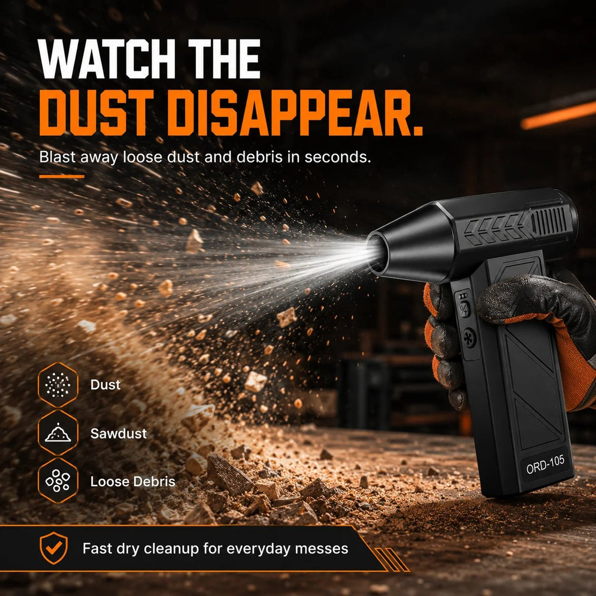 Cordless Turbo Air Duster for Cars, Garages & Workspaces