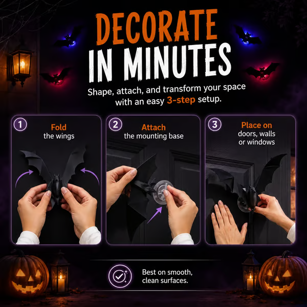 Halloween LED Flying Bat Decorations