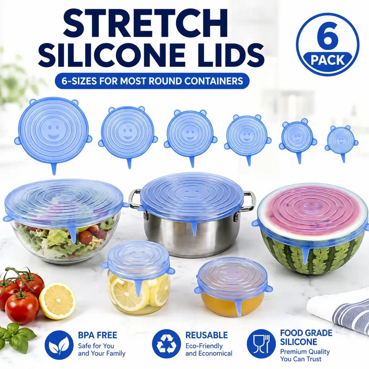 Silicone Stretch Lids Ditch Plastic Wrap, Choose a Better Way