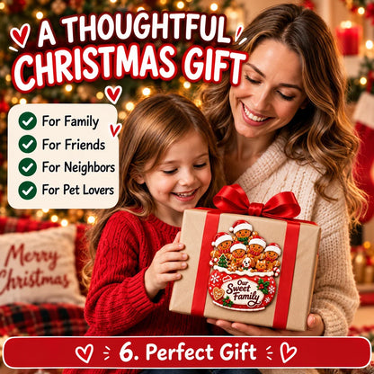 Personalized Gingerbread Family Fridge Magnet Writeable Christmas Keepsake