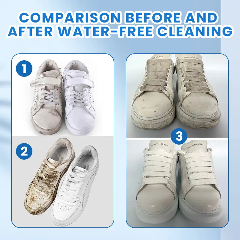 White Shoe Cleaning Cream | Waterless Stain Remover with Sponge