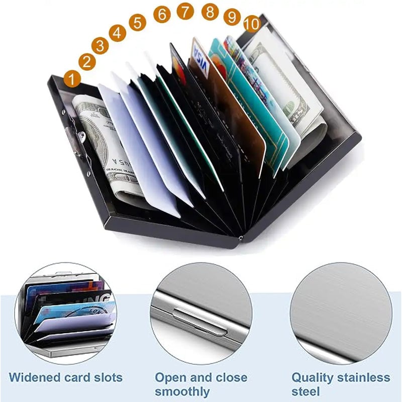 Stainless Steel RFID-Blocking Card Holder