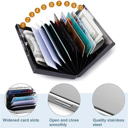 Stainless Steel RFID-Blocking Card Holder
